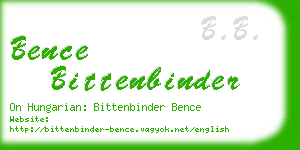 bence bittenbinder business card